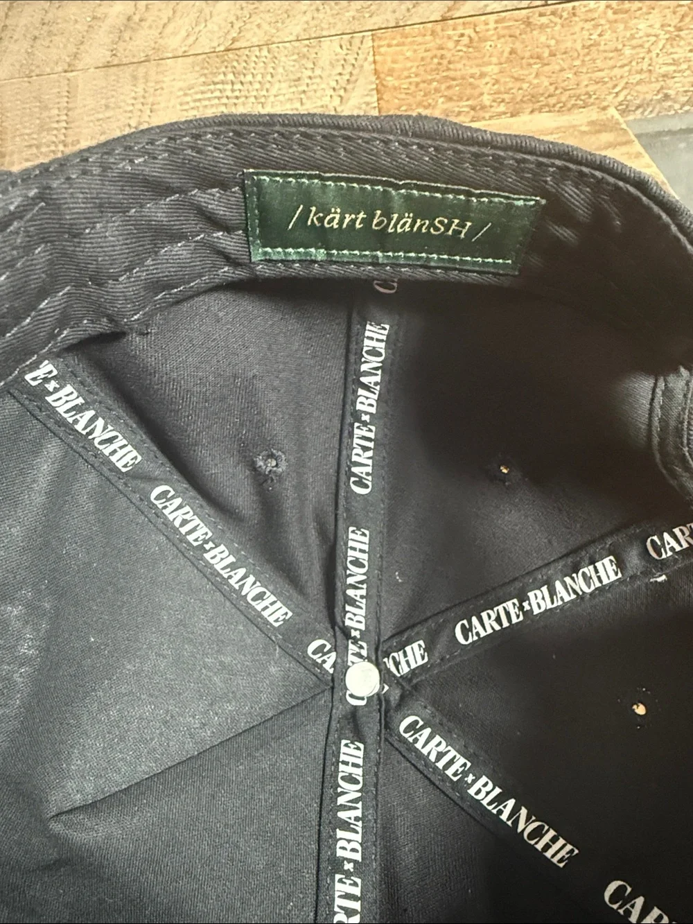 Carte Blanche Black Embroidered Snapback Hat Limited Edition 013 Streetwear Cap